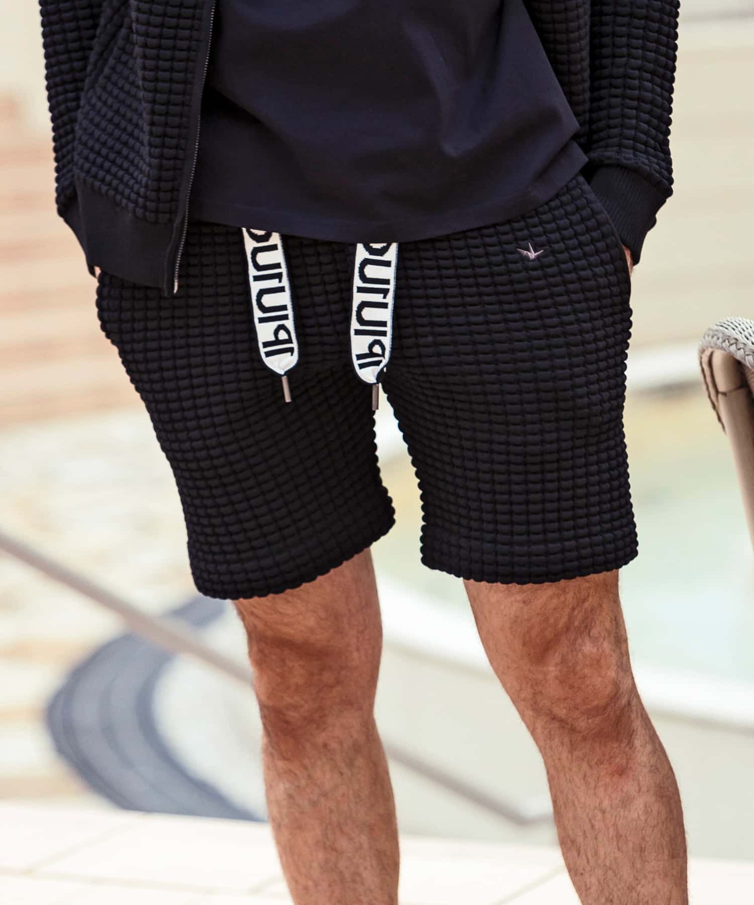 【シフォン/SHIFFON / MEN】の1PIU1UGUALE3 RELAX/USK-24004 スピンドルロゴワッフルショーツ 人気、トレンドファッション・服の通販 founy(ファニー) 　ファッション　Fashion　メンズファッション　Fashion for Men　カーディガン　Cardigan, Knitwear　スピンドル　Spindle, Drawcord　セットアップ　Set-Up, Coordinated Outfit　タオル　Towel, Bath Towel　人気　Popular, Best Seller　パーカー　Hoodie, Parka　リラックス　Relax, Relaxed Fit　ワッフル　Waffle, Waffle Knit　夏　Summer　 other-1|ID: prp329100004612980 ipo3291000000033120360
