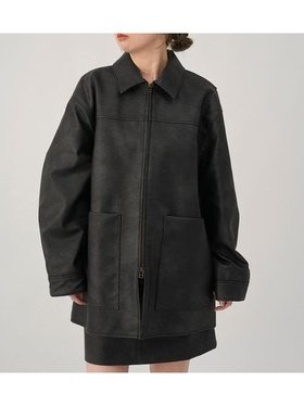 【エミ/emmi】のフェイクレザーダブルジップブルゾン 人気、トレンドファッション・服の通販 founy(ファニー) ファッション Fashion レディースファッション Fashion for Women アウター Coat / Outerwear Collection ブルゾンジャケット・スポーティアウター Blouson Jackets おすすめ Recommended / Our Picks スクエア Square, Square Shape セットアップ Set-Up, Coordinated Outfit フロント Front, Front Design プリーツ Pleats, Pleated ポケット Pocket, Pocket Detail |ID:prp329100004613058