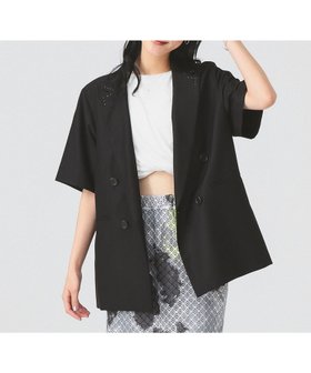 【ビームス ウイメン/BEAMS】のラペル ドット ハーフスリーブ ジャケット 人気、トレンドファッション・服の通販 founy(ファニー) ファッション Fashion レディースファッション Fashion for Women アウター Coat / Outerwear Collection レディースジャケット・軽アウター Jackets カットソー Cut and Sewn Top ジャケット Jacket, Outerwear スリーブ Sleeve, Long Sleeve / Short Sleeve トレンド Trend, Trending Now ドット Polka Dot, Dot Pattern ハーフ Half, Half-Length ベーシック Basic, Essential 今季 This Season, Current Season |ID:prp329100004613083