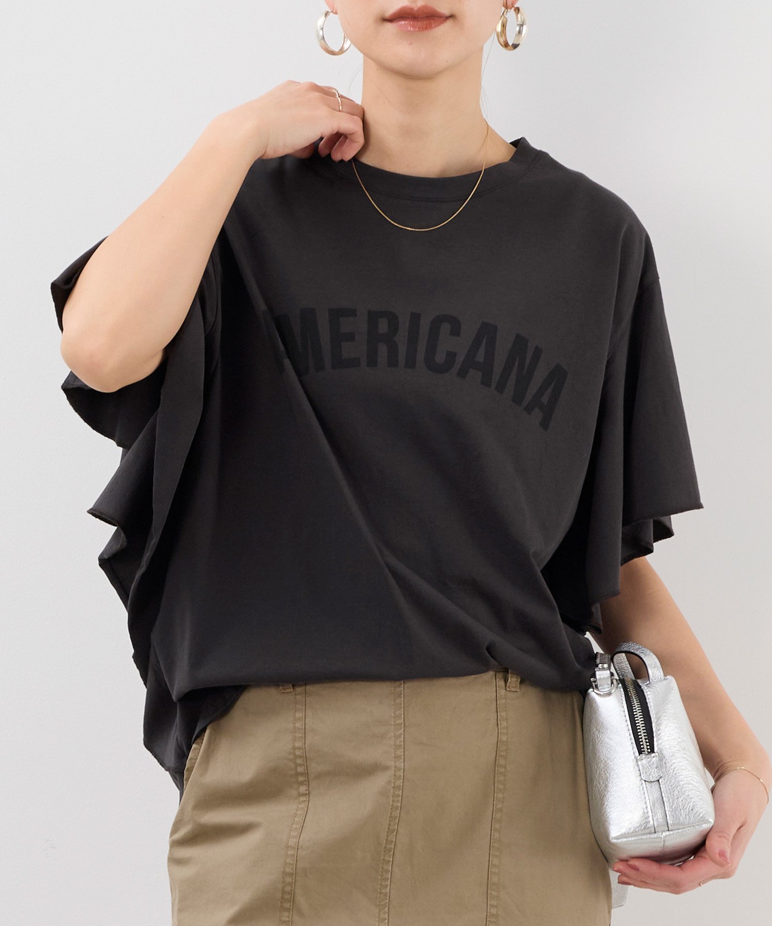【マイカ ディール/MICA & DEAL】の【AMERICANA*MICA DEAL】15th ANNIVERSARY フリルスリーブT-shirt インテリア・キッズ・メンズ・レディースファッション・服の通販 founy(ファニー) 　ファッション　Fashion　レディースファッション　Fashion for Women　トップス・カットソー　Cut & Sew Tops　シャツ・ブラウス・オフィスカジュアル　Elegant Blouses & Button-Ups　ロングTシャツ・Tシャツ　Longline T-Shirts & Tees　カットソー　Cut and Sewn Top　コレクション　Collection, Seasonal Line　シルク　Silk, 100% Silk　スニーカー　Sneakers, Trainers　スラックス　Slacks, Dress Pants　スリーブ　Sleeve, Long Sleeve / Short Sleeve　デニム　Denim, Jeans Material　トレンド　Trend, Trending Now　定番　Standard, Basic Item　バランス　Balance, Style Balance　フリル　Frill, Ruffle　ボトム　Bottoms, Lower Wear　リラックス　Relax, Relaxed Fit　おすすめ　Recommended / Our Picks　SUMIKURO|ID: prp329100004613193 ipo3291000000033387919