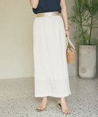 【ラブティックボンボン/La boutique BonBon】の【オシャレ度UP】フィブリルツイルナロースカート オフホワイト|ID: prp329100004613468 ipo3291000000033024172