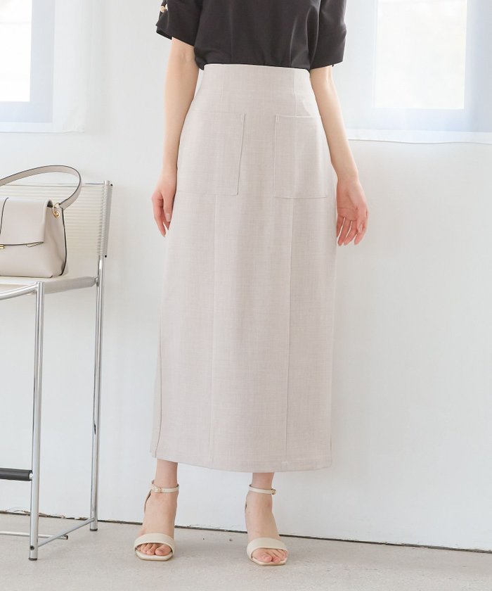 【アンデミュウ/Andemiu】のアサチョウIラインスカート インテリア・キッズ・メンズ・レディースファッション・服の通販 founy(ファニー) https://founy.com/ ファッション Fashion レディースファッション Fashion for Women スカート Skirts おすすめ Recommended / Our Picks ジャケット Jacket, Outerwear フロント Front, Front Design ポケット Pocket, Pocket Detail リネン Linen, Linen Fabric ビジネス 仕事 通勤 Business / Work / Commuting |ID: prp329100004613486 ipo3291000000033267135