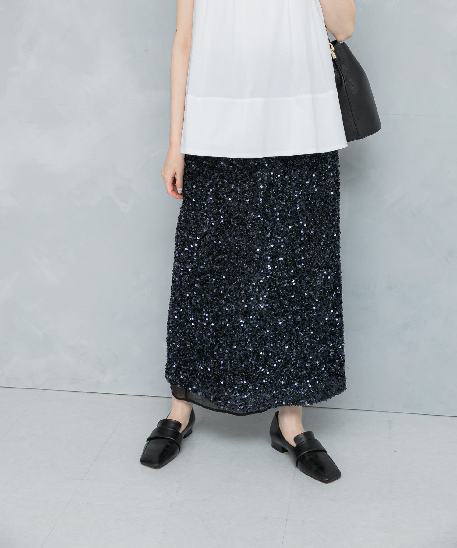 【アーバンリサーチ ロッソ/URBAN RESEARCH ROSSO】のスパンコールレイヤードスカート 人気、トレンドファッション・服の通販 founy(ファニー) 　ファッション　Fashion　レディースファッション　Fashion for Women　スカート　Skirts　2025年　2025　2025春夏・S/S　Spring/Summer 2025 SS25　オケージョン　Occasion Wear　コンパクト　Compact, Small Size　ストレート　Straight, Straight Cut　スパンコール　Sequins, Sequin Embellishment　エレガント 上品　Elegant　夏　Summer　S/S・春夏　SS, Spring/Summer, Warm Season　 other-1|ID: prp329100004613599 ipo3291000000033027352