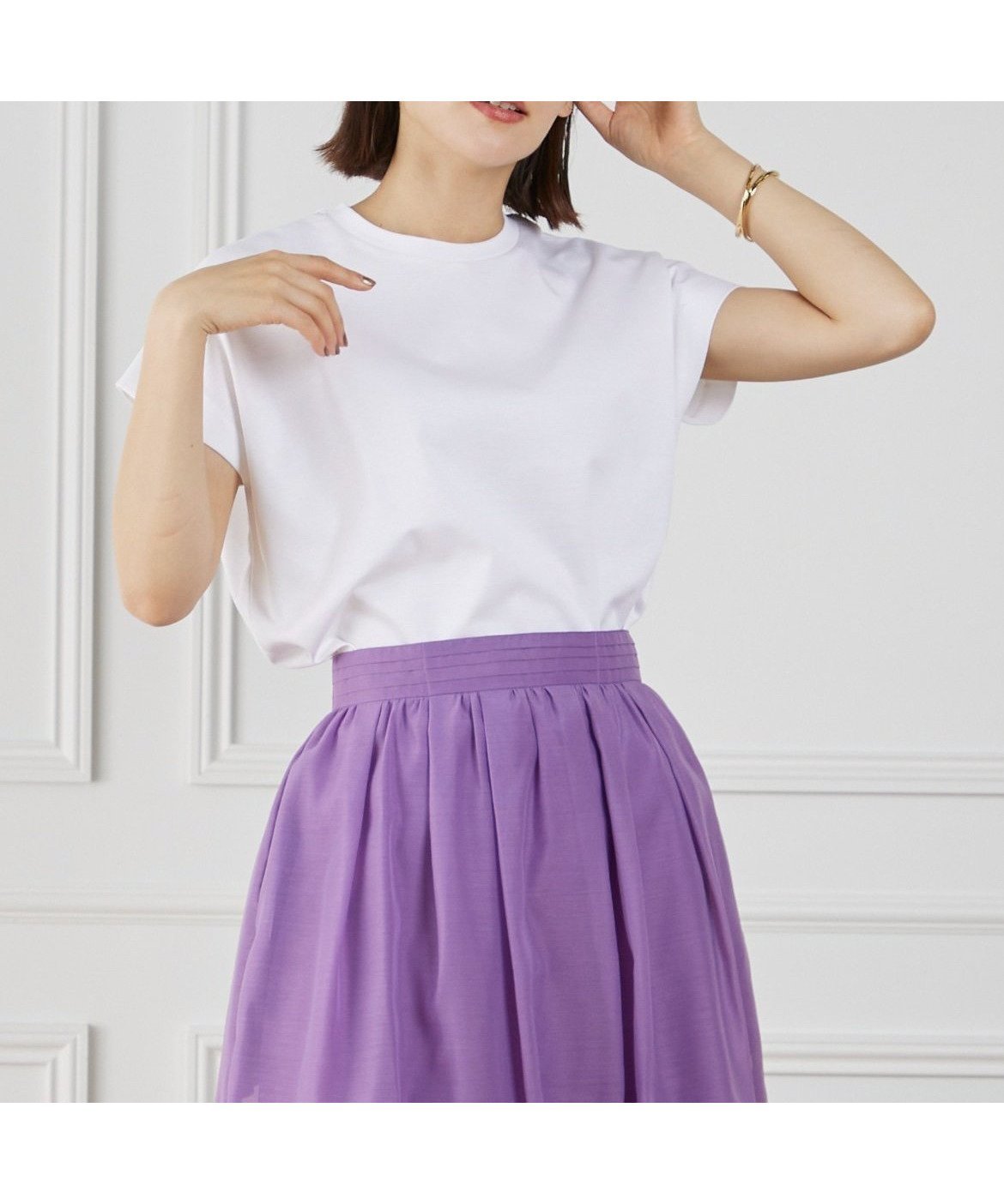 【イネド/INED】の《WEB限定》フレンチスリーブカットソー インテリア・キッズ・メンズ・レディースファッション・服の通販 founy(ファニー) 　ファッション　Fashion　レディースファッション　Fashion for Women　トップス・カットソー　Cut & Sew Tops　カットソー・ベーシックTシャツ　Cut-and-Sewn Tops / Stretch Tees & Basics　スマート　Smart, Elegant　スリーブ　Sleeve, Long Sleeve / Short Sleeve　フレンチ　French, French Style　ヘムライン　Hemline, Bottom Cut　ボトム　Bottoms, Lower Wear　オフホワイト|ID: prp329100004613750 ipo3291000000033030598