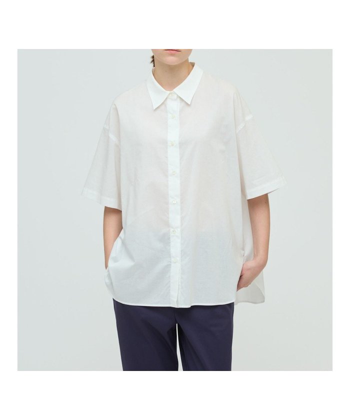 【マーコート/MARcourt】のmizuiro ind ハーフスリーブワイドシャツ インテリア・キッズ・メンズ・レディースファッション・服の通販 founy(ファニー) https://founy.com/ ファッション Fashion レディースファッション Fashion for Women トップス・カットソー Cut & Sew Tops シャツ・ブラウス・オフィスカジュアル Elegant Blouses & Button-Ups シンプル Simple, Minimal ベーシック Basic, Essential ポケット Pocket, Pocket Detail レギュラー Regular, Standard Fit ワイド Wide, Wide Fit 無地 Plain, Solid Color |ID: prp329100004613788 ipo3291000000033031182