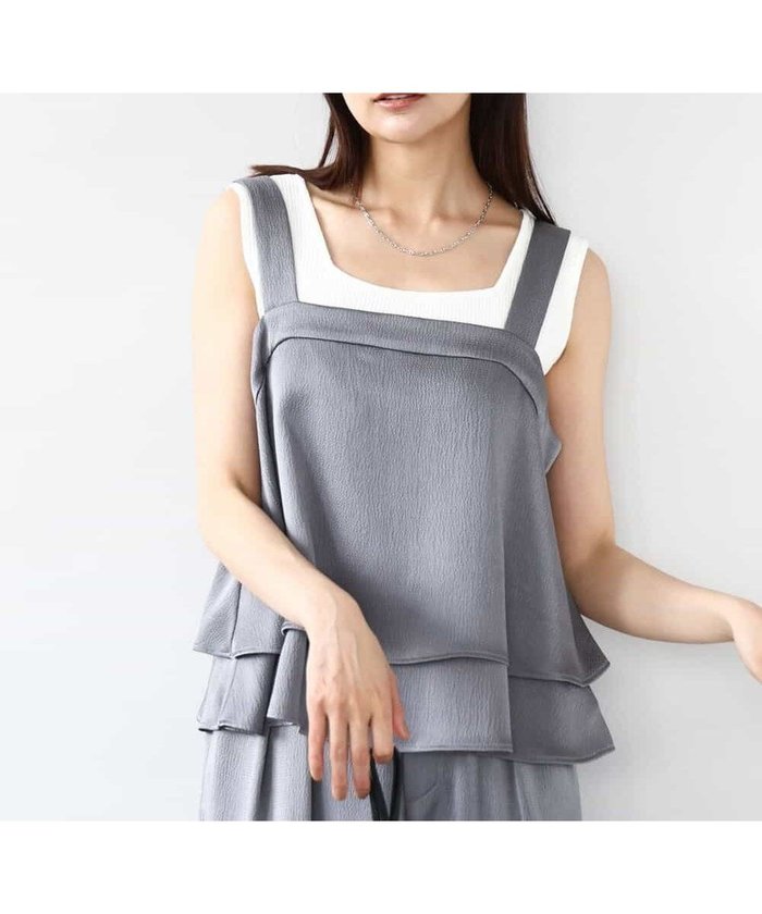 【エムケイ ミッシェルクラン/MK MICHEL KLEIN】のティアードキャミビスチェ/洗える インテリア・キッズ・メンズ・レディースファッション・服の通販 founy(ファニー) https://founy.com/ ファッション Fashion レディースファッション Fashion for Women トップス・カットソー Cut & Sew Tops キャミソール&ノースリーブ Camisoles & Sleeveless Tops ビスチェ Bustiers & Corset Tops / Layered Bustier Style 春 Spring 洗える Machine Washable 秋 Autumn サテン Satin, Glossy Fabric セットアップ Set-Up, Coordinated Outfit タンク Tank Top, Sleeveless Top ティアード Tiered, Tiered Style リラックス Relax, Relaxed Fit ワイド Wide, Wide Fit 冬 Winter / This Winter おすすめ Recommended / Our Picks 夏 Summer |ID: prp329100004613853 ipo3291000000033130016
