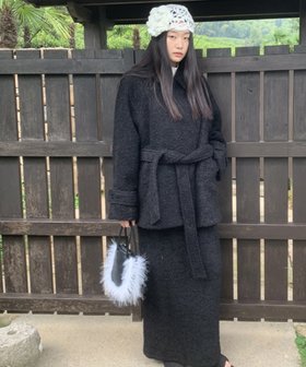 【チュクラ/chuclla】のブークレウエストベルトコート LON24a121 【LON24a122とセットアップ可能】 人気、トレンドファッション・服の通販 founy(ファニー) ファッション Fashion レディースファッション Fashion for Women アウター Coat / Outerwear Collection コート・ロングコート・ピーコート Long Coats, Peacoats & More ベルト&ウエストマーク Belts & Waist Accessories エレガント 上品 Elegant セットアップ Set-Up, Coordinated Outfit ベスト Vest, Waistcoat リボン Ribbon, Bow リラックス Relax, Relaxed Fit ワイド Wide, Wide Fit おすすめ Recommended / Our Picks |ID:prp329100004613979