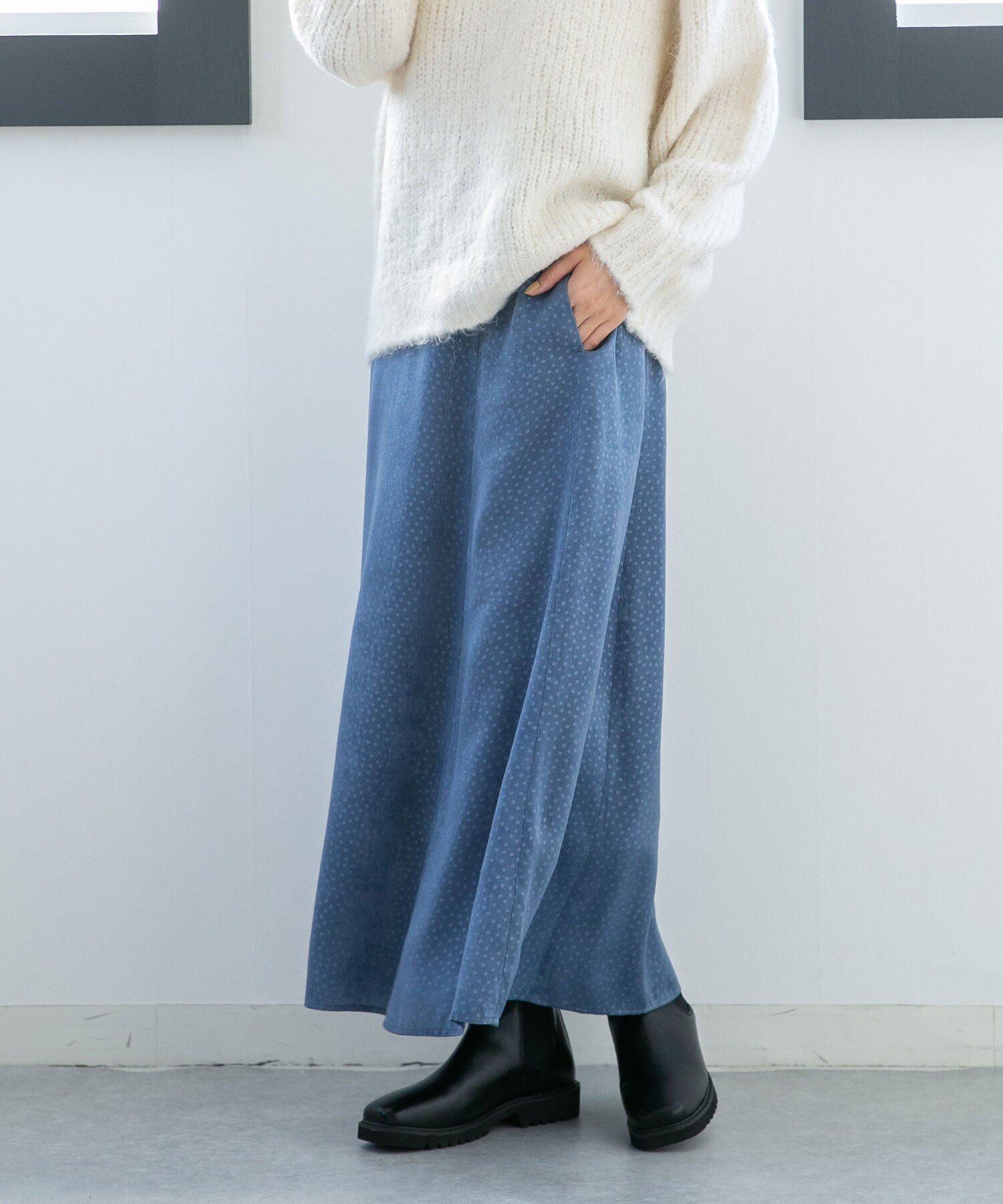 【ナノ ユニバース/nano universe】のLB.04/ドットフレアスカート インテリア・キッズ・メンズ・レディースファッション・服の通販 founy(ファニー) 　ファッション　Fashion　レディースファッション　Fashion for Women　スカート　Skirts　Aライン・フレアスカート　A-Line & Flared Skirts　2023年　2023　2023-2024秋冬・A/W　Autumn/Winter 2023–24 AW23–24　ウォッシャブル　Machine Washable　ドット　Polka Dot, Dot Pattern　フェミニン　Feminine, Girly　フレア　Flare, Flared　エレガント 上品　Elegant　ブルー|ID: prp329100004614497 ipo3291000000033041958