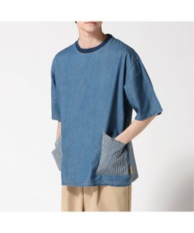【ジムマスター/gym master / MEN】のgym master/ライトデニムTee 人気、トレンドファッション・服の通販 founy(ファニー) ファッション Fashion メンズファッション Fashion for Men ショート Short, Short Length スリーブ Sleeve, Long Sleeve / Short Sleeve デニム Denim, Jeans Material 人気 Popular, Best Seller |ID:prp329100004614561
