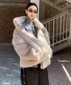 【チュクラ/chuclla】のダブルジップ エコファーコート LON24a114 人気、トレンドファッション・服の通販 founy(ファニー) ファッション Fashion レディースファッション Fashion for Women アウター Coat / Outerwear Collection コート・ロングコート・ピーコート Long Coats, Peacoats & More ジップ Zip, Zipper ストレート Straight, Straight Cut ハイネック High Neck, Mock Neck リラックス Relax, Relaxed Fit おすすめ Recommended / Our Picks thumbnail グレー|ID: prp329100004614653 ipo3291000000033044210