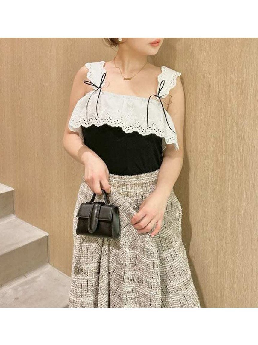 【リリーブラウン/Lily Brown】の【LILY BROWN Lingerie】2wayレーシーカップイントップス インテリア・キッズ・メンズ・レディースファッション・服の通販 founy(ファニー) 　雑誌掲載アイテム　Magazine Picks & Fashion Features　ファッション雑誌　Fashion Magazines　スウィート　Sweet　ヴィヴィ　ViVi　ファッション　Fashion　レディースファッション　Fashion for Women　トップス・カットソー　Cut & Sew Tops　6月号　June Issue, Jun. Edition　7月号　July Issue　アンダー　Underwear Essentials　ショート　Short, Short Length　トレンド　Trend, Trending Now　ラップ　Wrap, Wrap Design　レース　Lace, Lace Fabric　夏　Summer　雑誌　Magazine, Fashion Magazine　BLK[009]|ID: prp329100004614677 ipo3291000000033413025