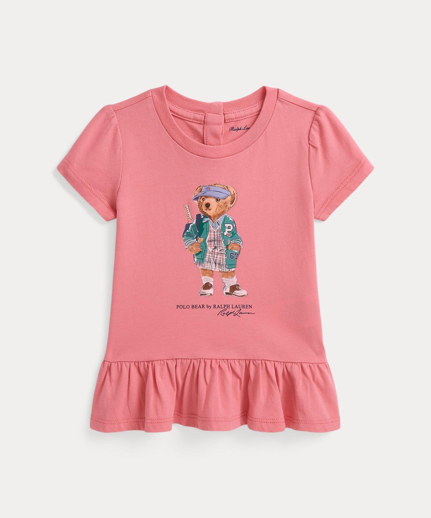 【ラルフローレン/RALPH LAUREN / KIDS】の(ベビー)Polo ベア コットン ジャージー ペプラム Tシャツ 人気、トレンドファッション・服の通販 founy(ファニー) 　ファッション　Fashion　キッズファッション　Fashion for Kids　スリーブ　Sleeve, Long Sleeve / Short Sleeve　フロント　Front, Front Design　プリント　Print, Printed Pattern　ベビー　Baby, Babywear　ペプラム　Peplum, Flared Hem　人気　Popular, Best Seller　半袖　Short Sleeve, Half Sleeve　 other-1|ID: prp329100004614694 ipo3291000000033507548