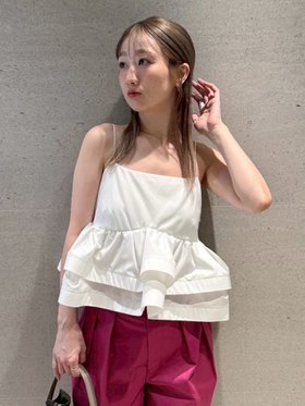 【フレイ アイディー/FRAY I.D】のラッフルヘムデザインキャミソール 人気、トレンドファッション・服の通販 founy(ファニー) ファッション Fashion レディースファッション Fashion for Women トップス・カットソー Cut & Sew Tops キャミソール&ノースリーブ Camisoles & Sleeveless Tops エレガント 上品 Elegant キャミソール Camisole, Spaghetti Strap Top タフタ Taffeta, Structured Fabric タンク Tank Top, Sleeveless Top ラッフル Ruffle, Frill |ID:prp329100004614703