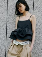 【フレイ アイディー/FRAY I.D】のラッフルヘムデザインキャミソール 人気、トレンドファッション・服の通販 founy(ファニー) ファッション Fashion レディースファッション Fashion for Women トップス・カットソー Cut & Sew Tops キャミソール&ノースリーブ Camisoles & Sleeveless Tops エレガント 上品 Elegant キャミソール Camisole, Spaghetti Strap Top タフタ Taffeta, Structured Fabric タンク Tank Top, Sleeveless Top ラッフル Ruffle, Frill thumbnail BLK[009]|ID: prp329100004614703 ipo3291000000033044558
