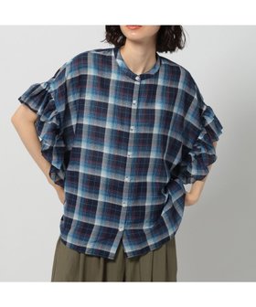 【ニコアンド/niko and】の袖フリルチェックブラウス 人気、トレンドファッション・服の通販 founy(ファニー) ファッション Fashion レディースファッション Fashion for Women トップス・カットソー Cut & Sew Tops シャツ・ブラウス・オフィスカジュアル Elegant Blouses & Button-Ups おすすめ Recommended / Our Picks サンダル Sandals, Summer Shoes チェック Check, Plaid, Tartan フリル Frill, Ruffle ミックス Mix, Mixed Style ワイド Wide, Wide Fit 吸水 Absorbent, Quick-Dry 夏 Summer 羽織 Haori, Light Jacket |ID:prp329100004614742