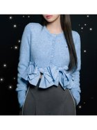 【スナイデル/SNIDEL】のリボンモチーフカーディガン 人気、トレンドファッション・服の通販 founy(ファニー) ファッション Fashion レディースファッション Fashion for Women トップス・カットソー Cut & Sew Tops カーディガン・羽織り Layered Style Cardigans シルバー Silver, Metallic Silver タフタ Taffeta, Structured Fabric リボン Ribbon, Bow ロマンティック Romantic, Feminine Style thumbnail BLU[086]|ID: prp329100004614747 ipo3291000000033045128