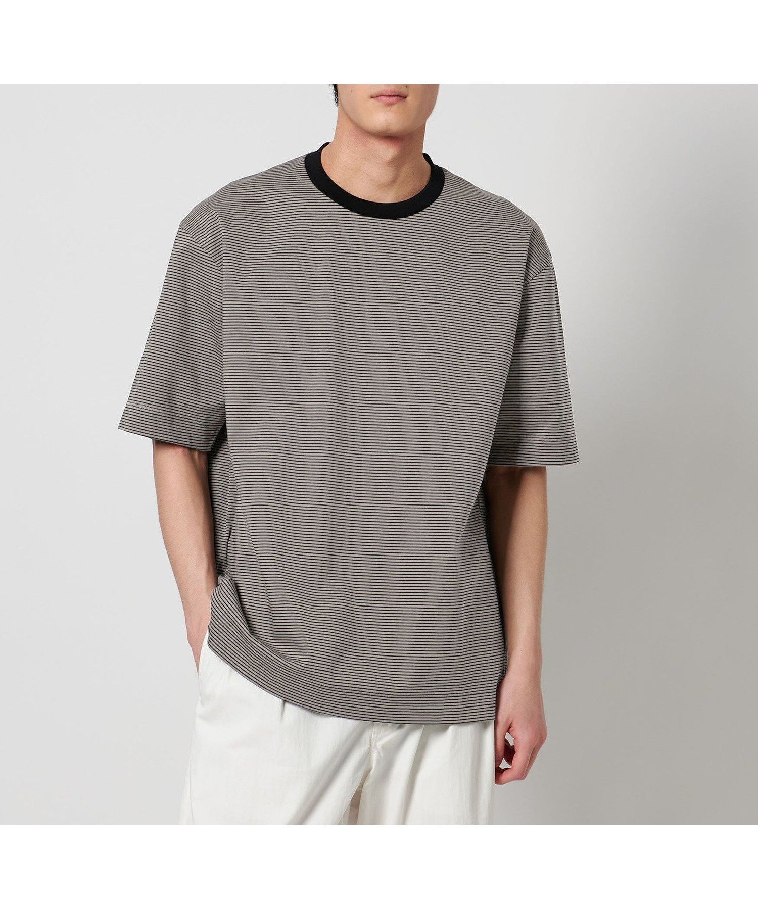 【ユナイテッドアローズ/UNITED ARROWS / MEN】のポンチ ボーダー Tシャツ デオドランド ー抗菌防臭・接触冷感ー インテリア・キッズ・メンズ・レディースファッション・服の通販 founy(ファニー) 　ファッション　Fashion　メンズファッション　Fashion for Men　インナー　Innerwear　カーディガン　Cardigan, Knitwear　抗菌　Antibacterial, Bacteria-Resistant　サンダル　Sandals, Summer Shoes　ジャケット　Jacket, Outerwear　スリッポン　Slip-On, Loafer　定番　Standard, Basic Item　バランス　Balance, Style Balance　ボーダー　Border, Stripe　リラックス　Relax, Relaxed Fit　おすすめ　Recommended / Our Picks　エレガント 上品　Elegant　MOCA|ID: prp329100004614799 ipo3291000000033340139