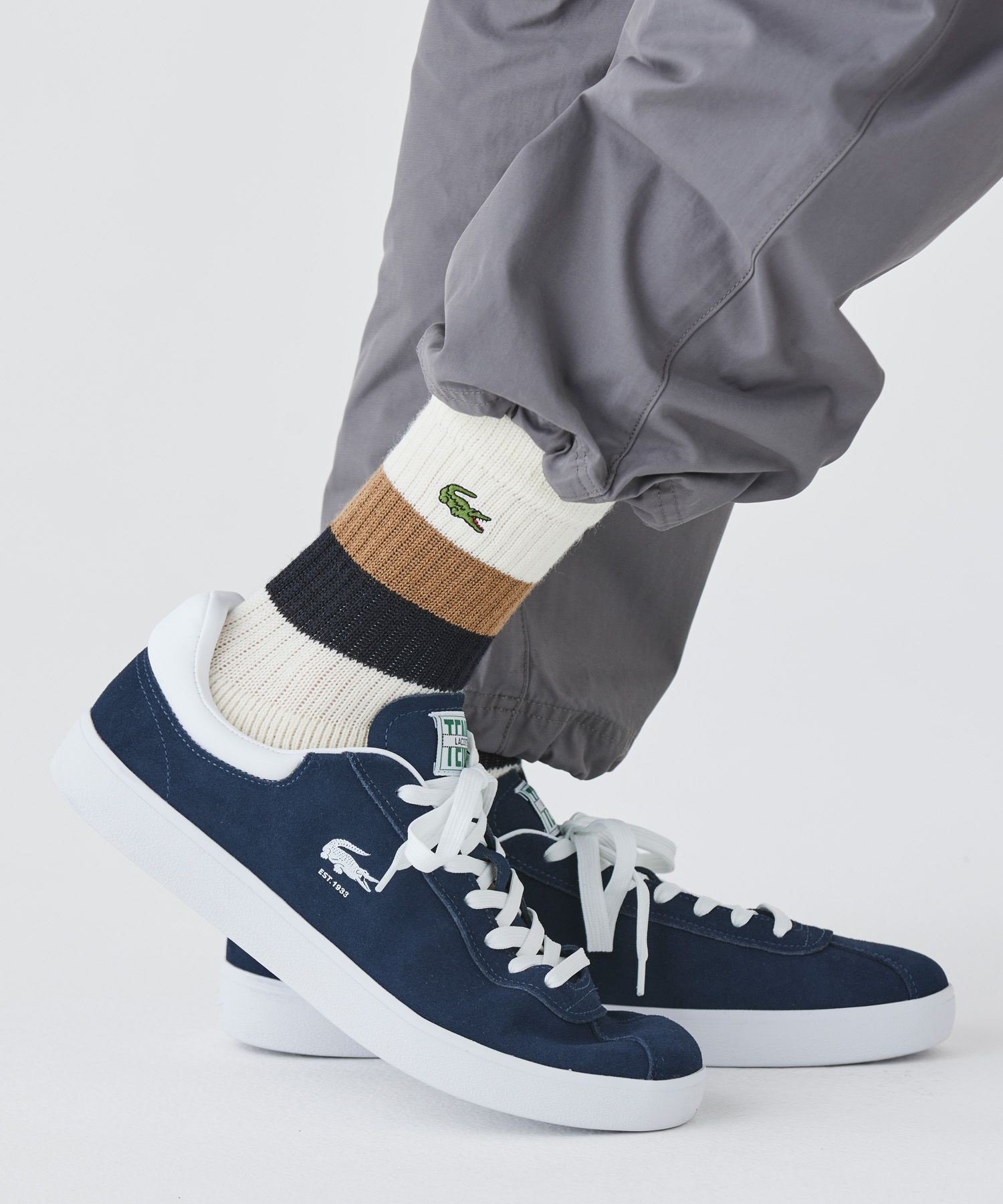 【ラコステ/LACOSTE / MEN】のメンズ BASESHOT 223 1 SMA インテリア・キッズ・メンズ・レディースファッション・服の通販 founy(ファニー) 　ファッション　Fashion　メンズファッション　Fashion for Men　シューズ　Shoes, Footwear　スポーティ　Sporty, Casual Athletic　メンズ　Men's, Menswear　ヴィンテージ　Vintage Style　ネイビー×ホワイト|ID: prp329100004614826 ipo3291000000033199429