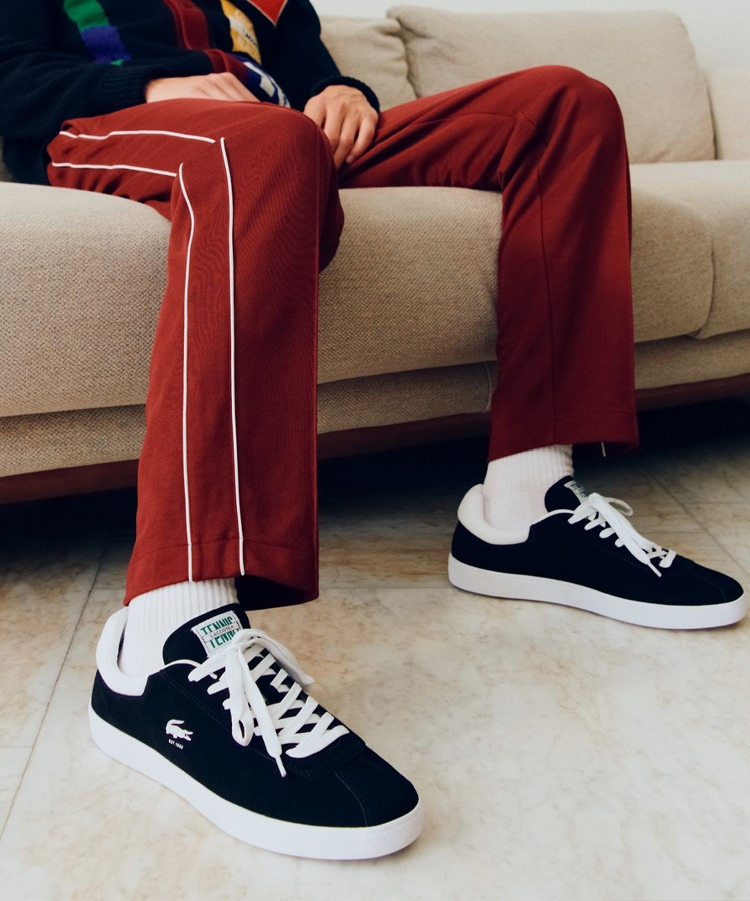 【ラコステ/LACOSTE / MEN】のメンズ BASESHOT 223 1 SMA インテリア・キッズ・メンズ・レディースファッション・服の通販 founy(ファニー) 　ファッション　Fashion　メンズファッション　Fashion for Men　シューズ　Shoes, Footwear　スポーティ　Sporty, Casual Athletic　メンズ　Men's, Menswear　ヴィンテージ　Vintage Style　ブラック|ID: prp329100004614826 ipo3291000000033199430