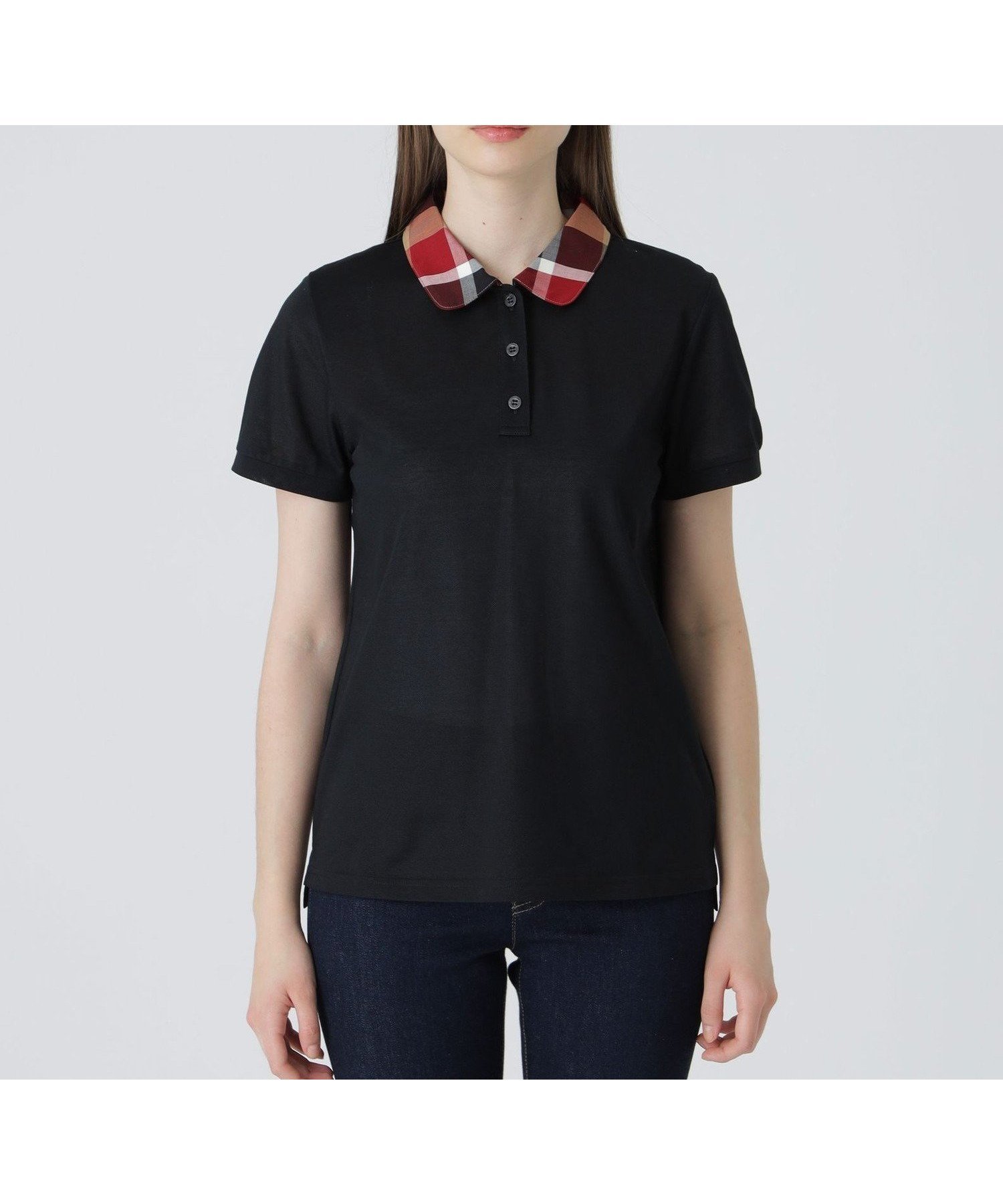 【ブルーレーベル クレストブリッジ/BLUE LABEL CRESTBRIDGE】の【一部店舗限定】チェックカラーカノコポロシャツ インテリア・キッズ・メンズ・レディースファッション・服の通販 founy(ファニー) 　ファッション　Fashion　レディースファッション　Fashion for Women　トップス・カットソー　Cut & Sew Tops　シャツ・ブラウス・オフィスカジュアル　Elegant Blouses & Button-Ups　ポロシャツ・きれいめカジュアル　Smart-Casual Polo Tops　おすすめ　Recommended / Our Picks　シンプル　Simple, Minimal　トレンド　Trend, Trending Now　ポロシャツ　Polo Shirt, Collared Tee　ブラック|ID: prp329100004614835 ipo3291000000033046559