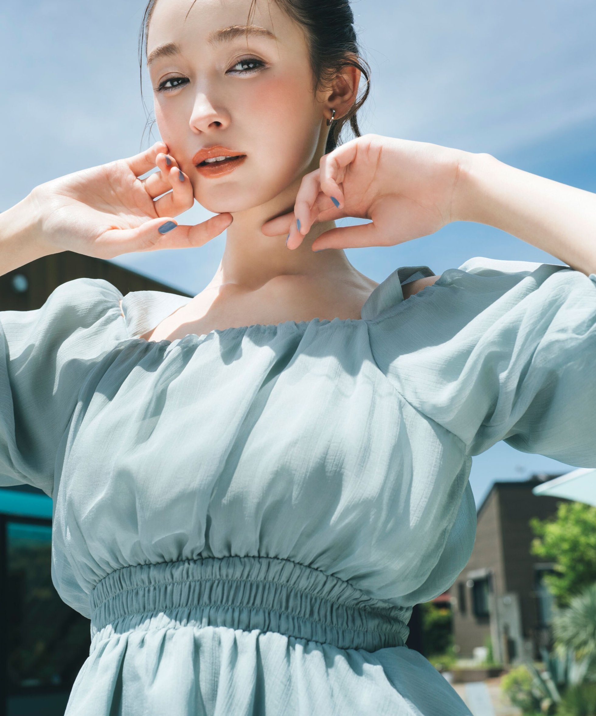 【ジルバイジルスチュアート/JILL by JILLSTUART】の楊柳オフショルパフブラウス インテリア・キッズ・メンズ・レディースファッション・服の通販 founy(ファニー) 　ファッション　Fashion　レディースファッション　Fashion for Women　トップス・カットソー　Cut & Sew Tops　シャツ・ブラウス・オフィスカジュアル　Elegant Blouses & Button-Ups　インナー　Innerwear　グリーン|ID: prp329100004614885 ipo3291000000033559737