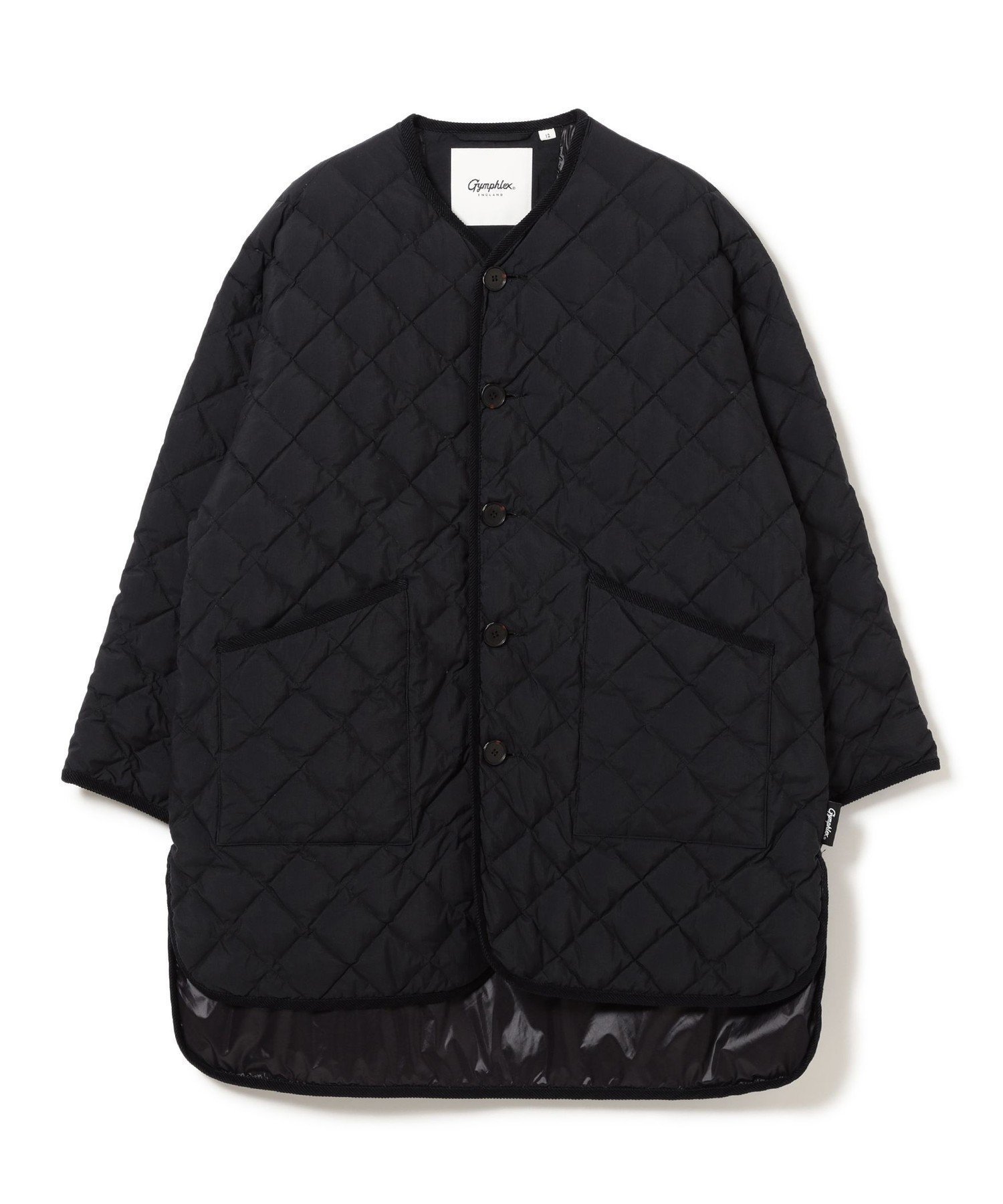 【ビームス ウイメン/BEAMS】のGYMPHLEX / キルト ダウン コート インテリア・キッズ・メンズ・レディースファッション・服の通販 founy(ファニー) 　ファッション　Fashion　レディースファッション　Fashion for Women　アウター　Coat / Outerwear Collection　コート・ロングコート・ピーコート　Long Coats, Peacoats & More　ダウンジャケット・軽量ダウン　Warm & Lightweight Down Jackets　キルティング　Quilted, Quilting　キルト　Quilt, Quilted Fabric　クラシック　Classic, Timeless Style　コーデュロイ　Corduroy, Cord Fabric　軽量　Lightweight, Ultra Light　シンプル　Simple, Minimal　スリット　Slit, Slit Detail　タフタ　Taffeta, Structured Fabric　ダウン　Down, Puffer　パイピング　Piping, Trim Design　防寒　Cold Protection, Winter-Ready　冬　Winter / This Winter　BLACK|ID: prp329100004614886 ipo3291000000033122470