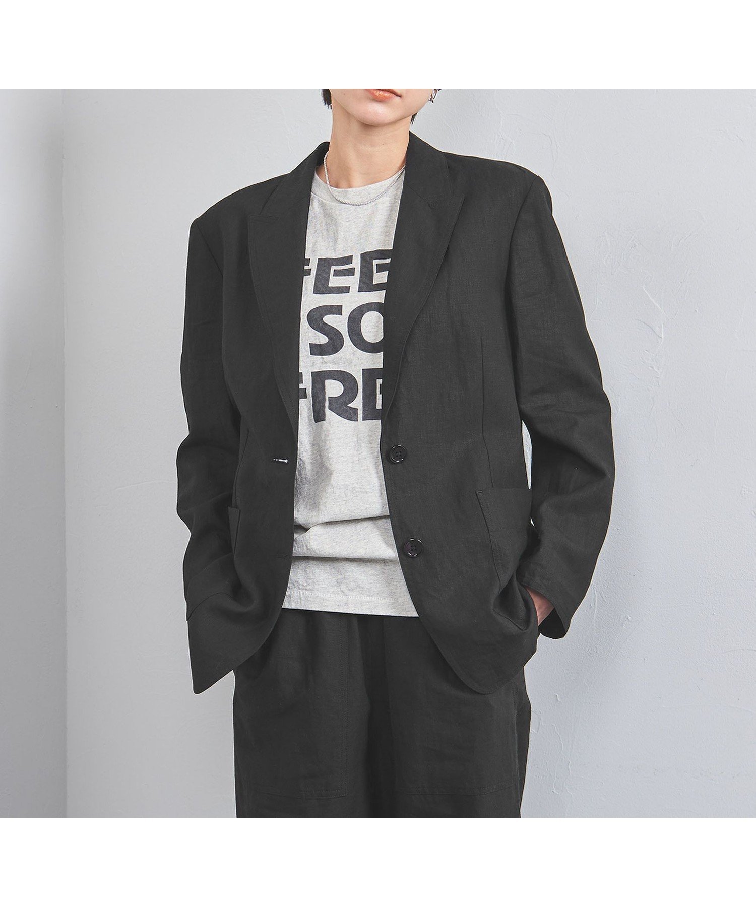 【ユナイテッドアローズ/UNITED ARROWS】のリネン テーラード ジャケット インテリア・キッズ・メンズ・レディースファッション・服の通販 founy(ファニー) 　ファッション　Fashion　レディースファッション　Fashion for Women　アウター　Coat / Outerwear Collection　レディースジャケット・軽アウター　Jackets　テーラードジャケット / 通勤・きれいめスタイル　Tailored Jackets & Blazers　アクセサリー　Fashion Accessories　インナー　Innerwear　シンプル　Simple, Minimal　ジャケット　Jacket, Outerwear　セットアップ　Set-Up, Coordinated Outfit　タンク　Tank Top, Sleeveless Top　チェック　Check, Plaid, Tartan　テーラード　Tailored, Tailored Fit　リネン　Linen, Linen Fabric　おすすめ　Recommended / Our Picks　BLACK|ID: prp329100004614893 ipo3291000000033847838