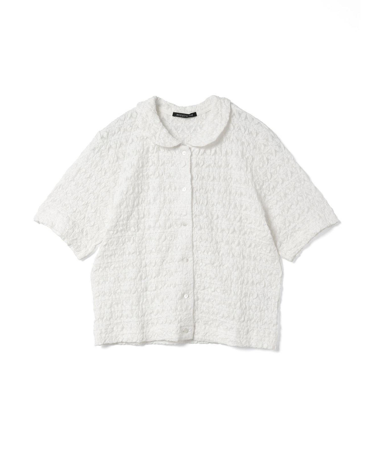 【マーコート/MARcourt】のmizuiro ind ストレッチレースラウンドカラーシャツ インテリア・キッズ・メンズ・レディースファッション・服の通販 founy(ファニー) 　ファッション　Fashion　レディースファッション　Fashion for Women　トップス・カットソー　Cut & Sew Tops　シャツ・ブラウス・オフィスカジュアル　Elegant Blouses & Button-Ups　インナー　Innerwear　コンパクト　Compact, Small Size　ストレッチ　Stretch, Stretchy Fabric　フロント　Front, Front Design　ポケット　Pocket, Pocket Detail　ラウンド　Round, Round Neck　レース　Lace, Lace Fabric　エレガント 上品　Elegant　オフホワイト|ID: prp329100004614894 ipo3291000000033047176