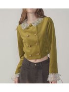 【リリーブラウン/Lily Brown】のL.B CANDY STOCK スカラップビジューアタッチドジャケット 人気、トレンドファッション・服の通販 founy(ファニー) ファッション Fashion レディースファッション Fashion for Women アウター Coat / Outerwear Collection レディースジャケット・軽アウター Jackets おすすめ Recommended / Our Picks カフス Cuff Design クラシカル Classical, Vintage-Inspired コンパクト Compact, Small Size ジャケット Jacket, Outerwear デニム Denim, Jeans Material ビジュー Bijou, Jewel-like Accent フェミニン Feminine, Girly フロント Front, Front Design エレガント 上品 Elegant 秋 Autumn thumbnail OLV[027]|ID: prp329100004614898 ipo3291000000033381702