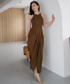 【アニュアンス/anuans】 ドレープニットドッキングワンピース人気、トレンドファッション・服の通販 founy(ファニー) ファッション Fashion レディースファッション Fashion for Women ワンピース Dresses ドレープ Drape, Draping Fabric ビーチ Beach, Seaside |ID:prp329100004615193