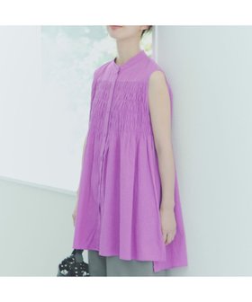 【スタディオ クリップ/studio CLIP】のシャーリングノースリーブブラウス 人気、トレンドファッション・服の通販 founy(ファニー) ファッション Fashion レディースファッション Fashion for Women トップス・カットソー Cut & Sew Tops キャミソール&ノースリーブ Camisoles & Sleeveless Tops シャツ・ブラウス・オフィスカジュアル Elegant Blouses & Button-Ups おすすめ Recommended / Our Picks シャーリング Shirring, Ruched ノースリーブ Sleeveless, No-Sleeve 夏 Summer |ID:prp329100004615210