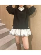 【リリーブラウン/Lily Brown】の【限定カラー】シャツドッキングフリルミニワンピース 人気、トレンドファッション・服の通販 founy(ファニー) ファッション Fashion レディースファッション Fashion for Women ワンピース Dresses thumbnail BLK[009]|ID: prp329100004615211 ipo3291000000033279029