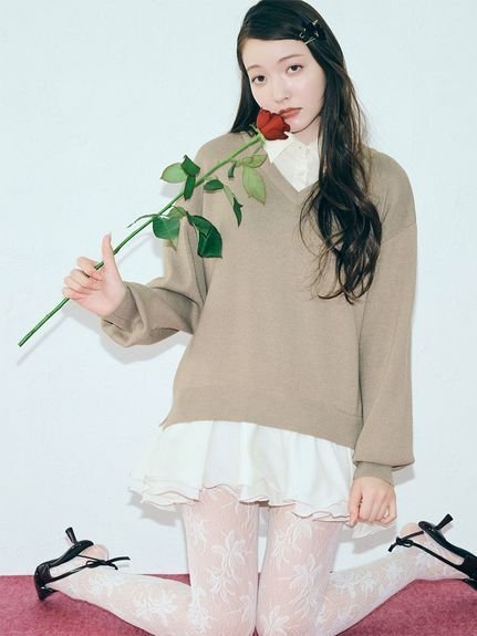 【リリーブラウン/Lily Brown】の【限定カラー】シャツドッキングフリルミニワンピース インテリア・キッズ・メンズ・レディースファッション・服の通販 founy(ファニー) 　ファッション　Fashion　レディースファッション　Fashion for Women　ワンピース　Dresses　BEG[037]|ID: prp329100004615211 ipo3291000000033279030