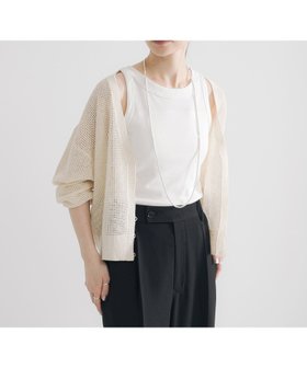 【アーバンリサーチ/URBAN RESEARCH】のブークレメッシュニットカーディガン 人気、トレンドファッション・服の通販 founy(ファニー) ファッション Fashion レディースファッション Fashion for Women トップス・カットソー Cut & Sew Tops ニット Knit Tops & Sweaters カーディガン・羽織り Layered Style Cardigans 2025年 2025 2025春夏・S/S Spring/Summer 2025 SS25 インナー Innerwear カーディガン Cardigan, Knitwear キャミソール Camisole, Spaghetti Strap Top ベーシック Basic, Essential メッシュ Mesh, Net Fabric メランジ Melange, Mixed Yarn 夏 Summer S/S・春夏 SS, Spring/Summer, Warm Season |ID:prp329100004615236