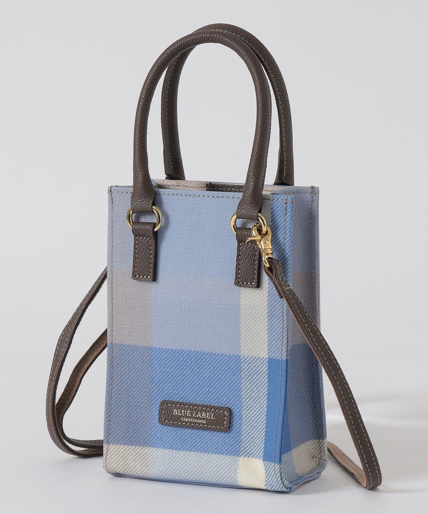 【ブルーレーベル クレストブリッジ/BLUE LABEL CRESTBRIDGE】のクレストブリッジチェックPVCポシェット インテリア・キッズ・メンズ・レディースファッション・服の通販 founy(ファニー) 　ファッション　Fashion　レディースファッション　Fashion for Women　コンパクト　Compact, Small Size　ポシェット　Pochette, Mini Bag　定番　Standard, Basic Item　軽量　Lightweight, Ultra Light　ブルー|ID: prp329100004615264 ipo3291000000033052542