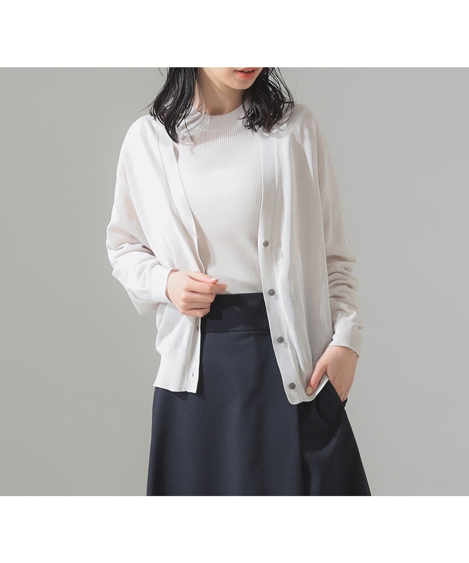 【デミルクス ビームス/Demi-Luxe BEAMS】の【6/25新規値下げ】シアー Vネック カーディガン インテリア・キッズ・メンズ・レディースファッション・服の通販 founy(ファニー) 　ファッション　Fashion　レディースファッション　Fashion for Women　トップス・カットソー　Cut & Sew Tops　カーディガン・羽織り　Layered Style Cardigans　Vネックトップス　V-Neck Tops / V-Cut Neckline Shirts　アンサンブル　Ensemble Set　インナー　Innerwear　春　Spring　カーディガン　Cardigan, Knitwear　キュプラ　Cupro, Eco Fabric　シアー　Sheer, See-Through　シンプル　Simple, Minimal　ノースリーブ　Sleeveless, No-Sleeve　おすすめ　Recommended / Our Picks　夏　Summer　SWAN|ID: prp329100004615331 ipo3291000000033052931