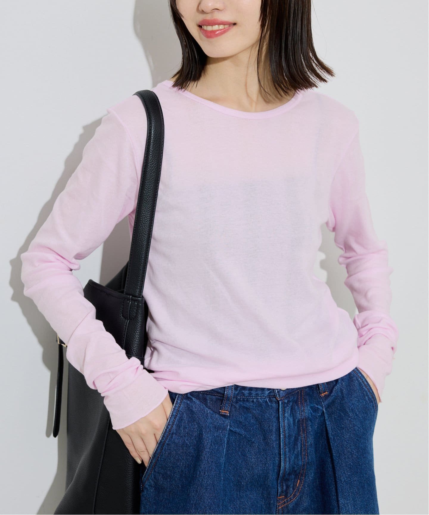 【スローブ イエナ/SLOBE IENA】の《追加6 /一部カラーWEB・店舗限定》miller SLOBE別注 SHEER RIB クルーネック インテリア・キッズ・メンズ・レディースファッション・服の通販 founy(ファニー) 　ファッション　Fashion　レディースファッション　Fashion for Women　別注　Limited Edition, Custom Order　ピンク|ID: prp329100004615428 ipo3291000000033422981
