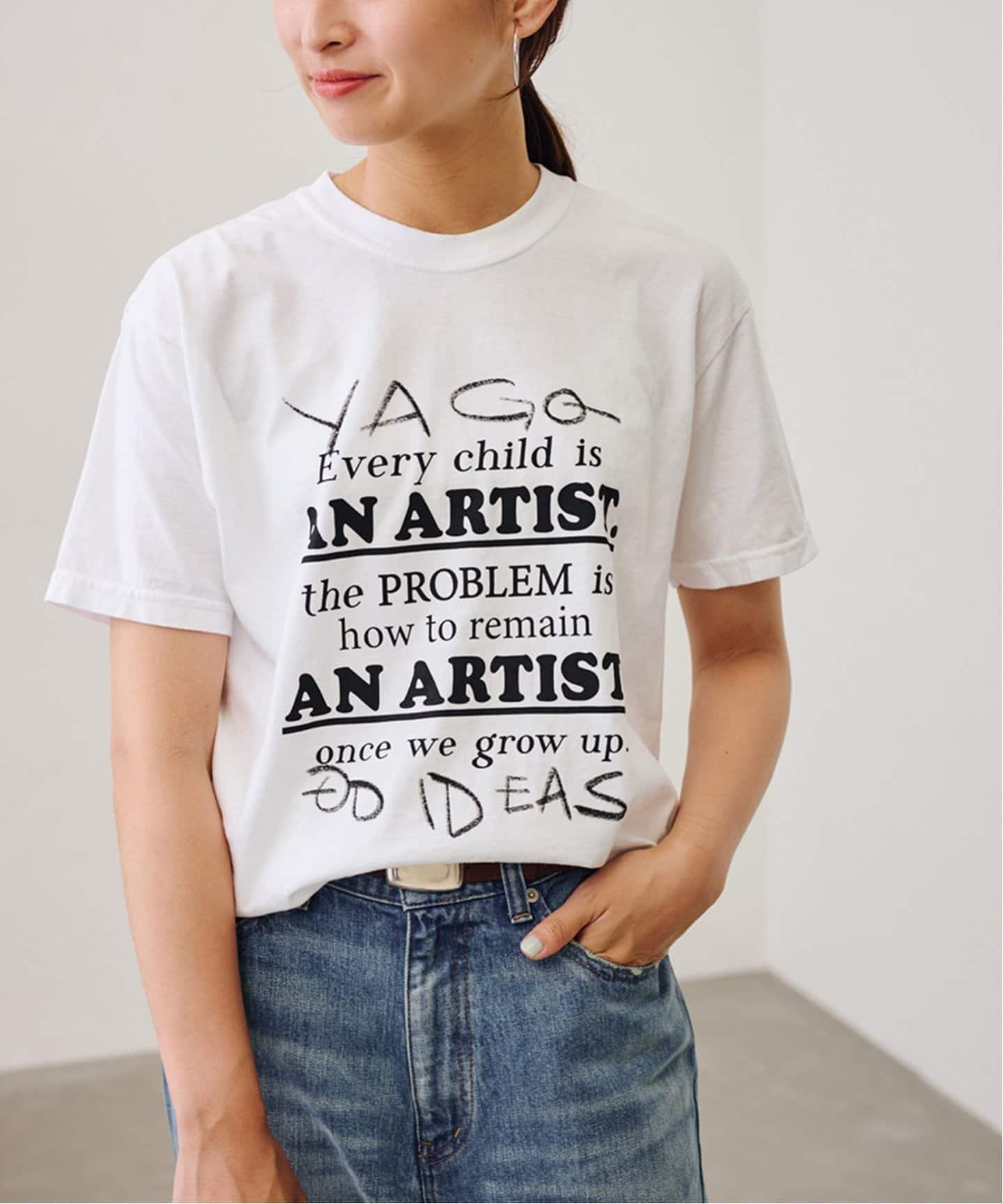【フレームワーク/FRAMeWORK】のYA GOOD IDEAS * KIBITZ HANDWKS MESSAGE TSHIRT インテリア・キッズ・メンズ・レディースファッション・服の通販 founy(ファニー) 　ファッション　Fashion　レディースファッション　Fashion for Women　トップス・カットソー　Cut & Sew Tops　シャツ・ブラウス・オフィスカジュアル　Elegant Blouses & Button-Ups　ロングTシャツ・Tシャツ　Longline T-Shirts & Tees　ジャケット　Jacket, Outerwear　ベーシック　Basic, Essential　ボトム　Bottoms, Lower Wear　モチーフ　Motif, Design Theme　手描き　Hand-Drawn, Illustrated　ホワイト|ID: prp329100004615466 ipo3291000000033054306