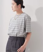 【ジャーナルスタンダード レサージュ/journal standard L'essage】のマルチボーダーTシャツ 人気、トレンドファッション・服の通販 founy(ファニー) ファッション Fashion レディースファッション Fashion for Women トップス・カットソー Cut & Sew Tops シャツ・ブラウス・オフィスカジュアル Elegant Blouses & Button-Ups ロングTシャツ・Tシャツ Longline T-Shirts & Tees 2025年 2025 2025春夏・S/S Spring/Summer 2025 SS25 シンプル Simple, Minimal ボトム Bottoms, Lower Wear ボーダー Border, Stripe 夏 Summer thumbnail グレーA|ID: prp329100004615468 ipo3291000000033054313