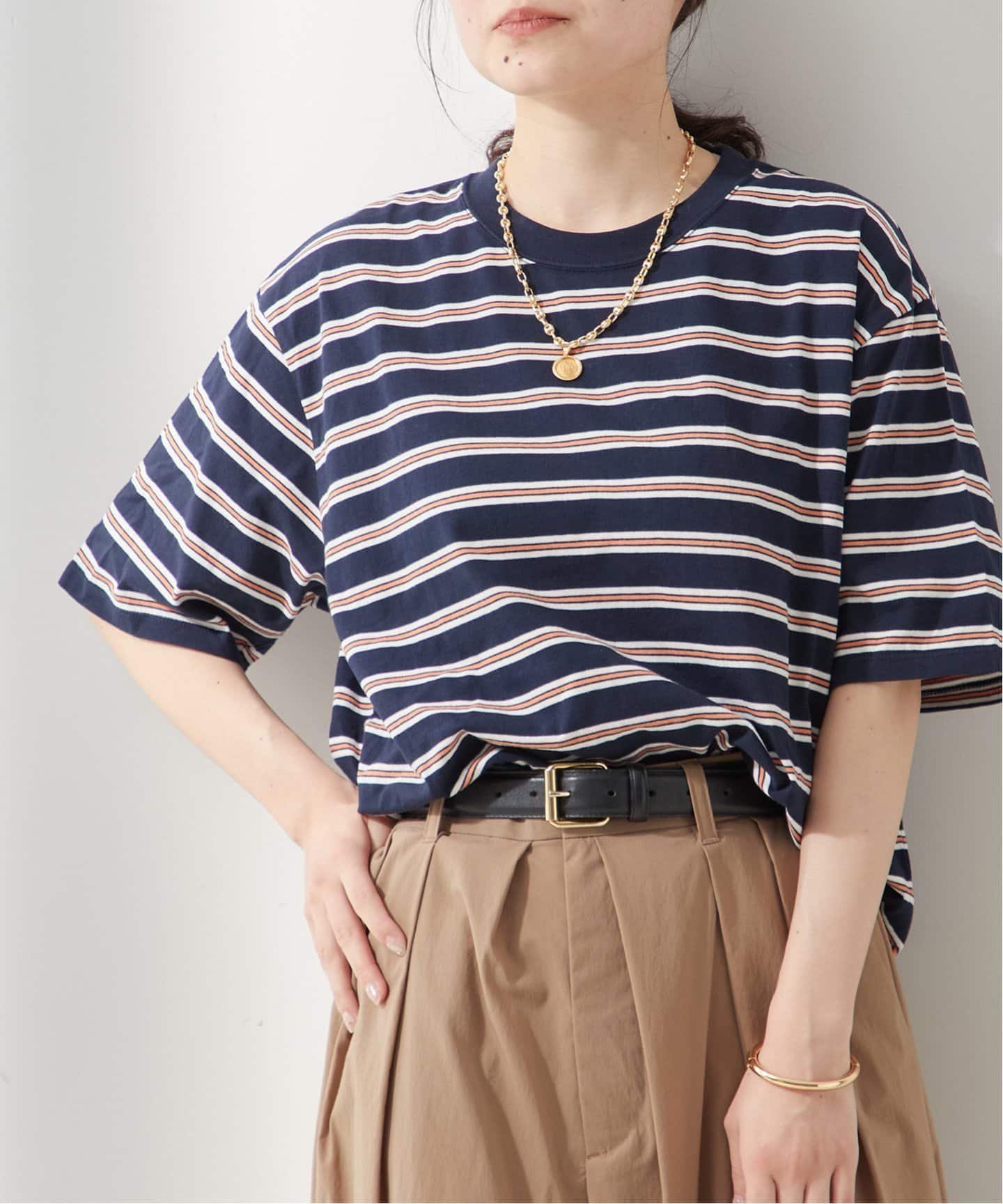 【ジャーナルスタンダード レサージュ/journal standard L'essage】のマルチボーダーTシャツ インテリア・キッズ・メンズ・レディースファッション・服の通販 founy(ファニー) 　ファッション　Fashion　レディースファッション　Fashion for Women　トップス・カットソー　Cut & Sew Tops　シャツ・ブラウス・オフィスカジュアル　Elegant Blouses & Button-Ups　ロングTシャツ・Tシャツ　Longline T-Shirts & Tees　2025年　2025　2025春夏・S/S　Spring/Summer 2025 SS25　シンプル　Simple, Minimal　ボトム　Bottoms, Lower Wear　ボーダー　Border, Stripe　夏　Summer　ネイビー|ID: prp329100004615468 ipo3291000000033054314