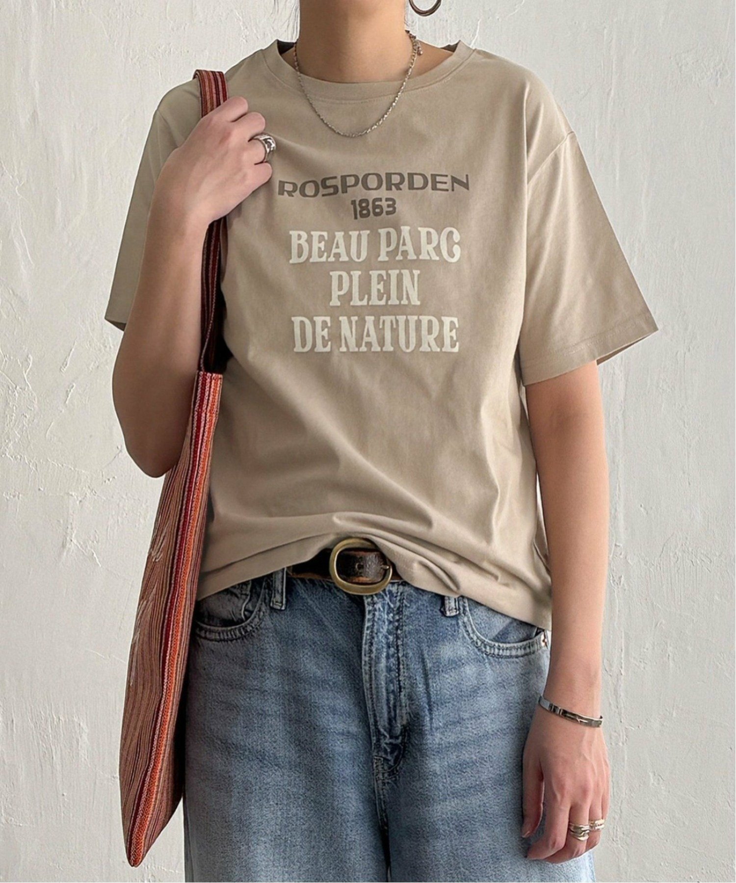 【エルビーシー/LBC】のプリントロゴT インテリア・キッズ・メンズ・レディースファッション・服の通販 founy(ファニー) 　ファッション　Fashion　レディースファッション　Fashion for Women　インナー　Innerwear　シンプル　Simple, Minimal　フランス　France, French　プリント　Print, Printed Pattern　ベーシック　Basic, Essential　羽織　Haori, Light Jacket　ベージュ|ID: prp329100004615528 ipo3291000000033283949