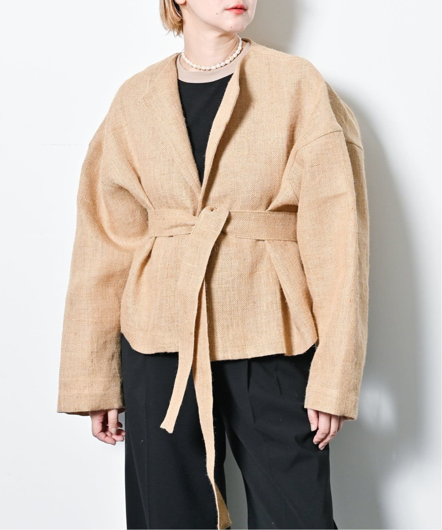 【シティーショップ/CITYSHOP】のCoibo 別注 SHORT COAT WITH BELT ジャケット インテリア・キッズ・メンズ・レディースファッション・服の通販 founy(ファニー) 　ファッション　Fashion　レディースファッション　Fashion for Women　アウター　Coat / Outerwear Collection　コート・ロングコート・ピーコート　Long Coats, Peacoats & More　レディースジャケット・軽アウター　Jackets　ジャケット　Jacket, Outerwear　別注　Limited Edition, Custom Order　ベージュ|ID: prp329100004615530 ipo3291000000033054968