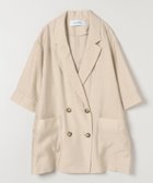 【ジーナシス/JEANASiS】のルーズWジャケットSS 人気、トレンドファッション・服の通販 founy(ファニー) ファッション Fashion レディースファッション Fashion for Women アウター Coat / Outerwear Collection レディースジャケット・軽アウター Jackets インナー Innerwear カットソー Cut and Sewn Top キャミソール Camisole, Spaghetti Strap Top ジャケット Jacket, Outerwear タンク Tank Top, Sleeveless Top フェミニン Feminine, Girly ルーズ Loose, Oversized 半袖 Short Sleeve, Half Sleeve thumbnail アイボリー|ID: prp329100004615531 ipo3291000000033054974