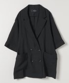 【ジーナシス/JEANASiS】のルーズWジャケットSS 人気、トレンドファッション・服の通販 founy(ファニー) ファッション Fashion レディースファッション Fashion for Women アウター Coat / Outerwear Collection レディースジャケット・軽アウター Jackets インナー Innerwear カットソー Cut and Sewn Top キャミソール Camisole, Spaghetti Strap Top ジャケット Jacket, Outerwear タンク Tank Top, Sleeveless Top フェミニン Feminine, Girly ルーズ Loose, Oversized 半袖 Short Sleeve, Half Sleeve thumbnail ブラック|ID: prp329100004615531 ipo3291000000033054976