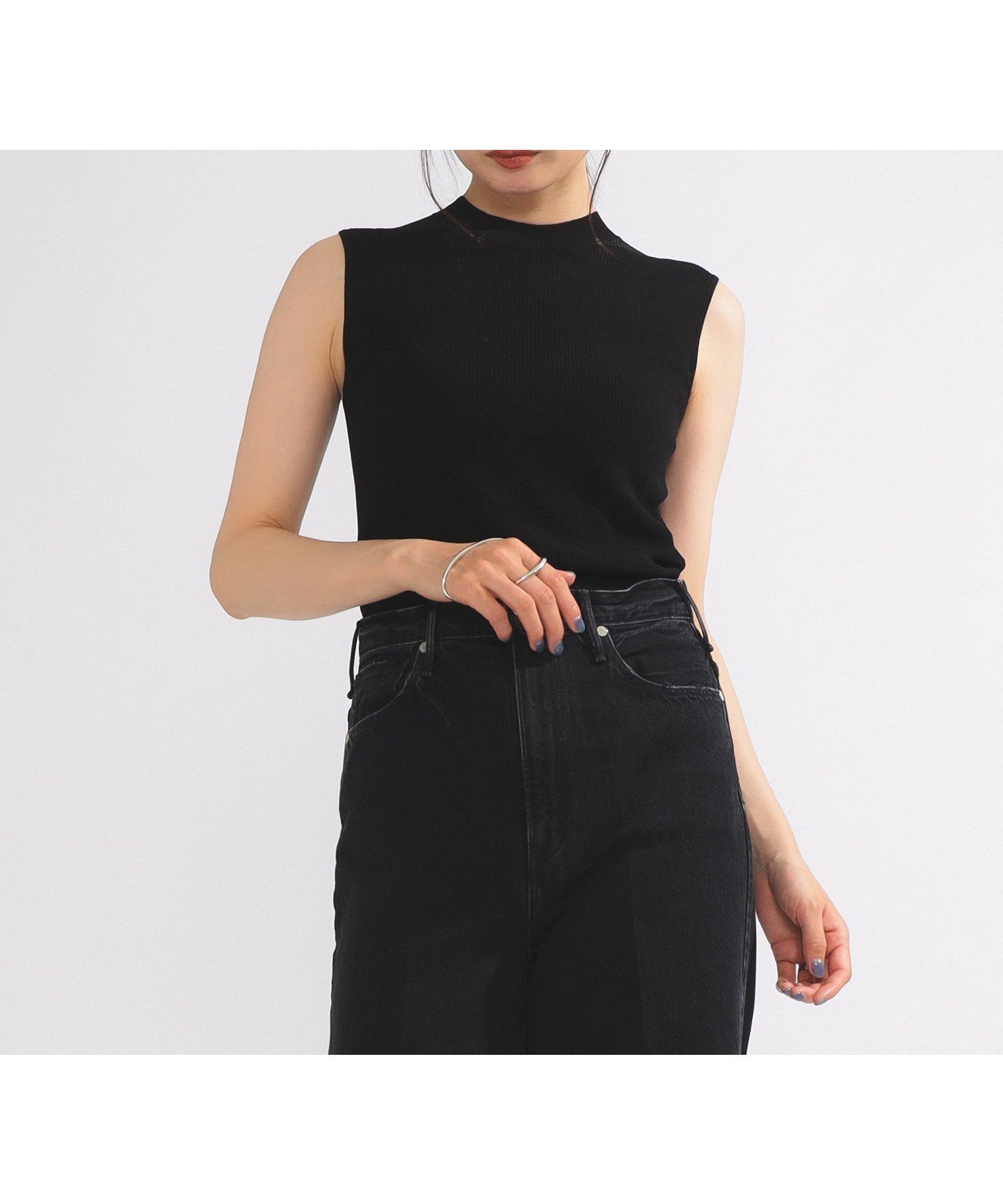 【デミルクス ビームス/Demi-Luxe BEAMS】のシアー ニット プルオーバー インテリア・キッズ・メンズ・レディースファッション・服の通販 founy(ファニー) 　ファッション　Fashion　レディースファッション　Fashion for Women　トップス・カットソー　Cut & Sew Tops　ニット　Knit Tops & Sweaters　カジュアルプルオーバー・ニットトップス　Pullovers & Knit Tops / Casual Pullovers　アンサンブル　Ensemble Set　カーディガン　Cardigan, Knitwear　キュプラ　Cupro, Eco Fabric　シアー　Sheer, See-Through　シンプル　Simple, Minimal　スラックス　Slacks, Dress Pants　デニム　Denim, Jeans Material　ノースリーブ　Sleeveless, No-Sleeve　フィット　Fit, Slim Fit　ベーシック　Basic, Essential　エレガント 上品　Elegant　夏　Summer　BLACK|ID: prp329100004615576 ipo3291000000033055343