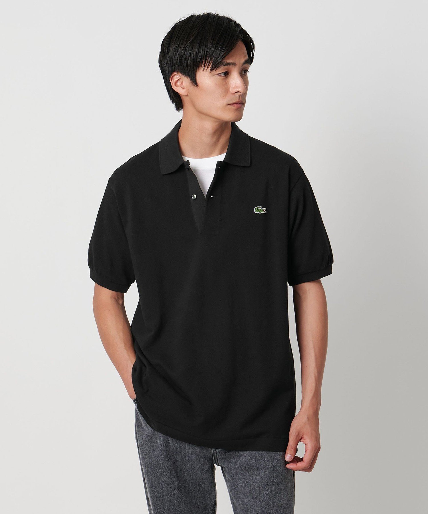 【ユナイテッドアローズ/UNITED ARROWS / MEN】の【別注】 LACOSTE ピケ スキッパー ポロシャツ インテリア・キッズ・メンズ・レディースファッション・服の通販 founy(ファニー) 　ファッション　Fashion　メンズファッション　Fashion for Men　インナー　Innerwear　オレンジ　Orange　ジャケット　Jacket, Outerwear　スキッパー　Skipper, Open Collar　スポーツ　Sports, Activewear　定番　Standard, Basic Item　フランス　France, French　ポロシャツ　Polo Shirt, Collared Tee　別注　Limited Edition, Custom Order　モダン　Modern, Contemporary　リネン　Linen, Linen Fabric　おすすめ　Recommended / Our Picks　夏　Summer　エレガント 上品　Elegant　BLACK|ID: prp329100004615613 ipo3291000000033151821