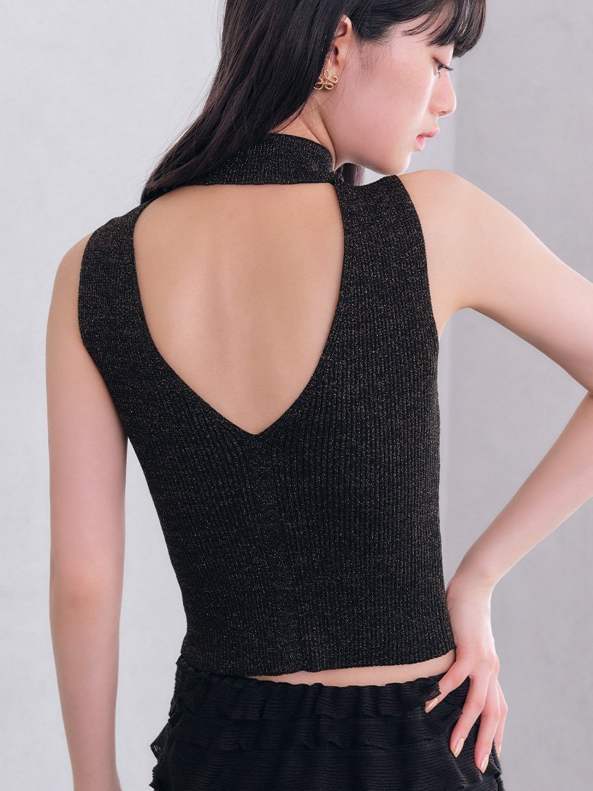 【リリーブラウン/Lily Brown】のカップインリブニットトップス インテリア・キッズ・メンズ・レディースファッション・服の通販 founy(ファニー) 　ファッション　Fashion　レディースファッション　Fashion for Women　トップス・カットソー　Cut & Sew Tops　ニット　Knit Tops & Sweaters　おすすめ　Recommended / Our Picks　インナー　Innerwear　キャミソール　Camisole, Spaghetti Strap Top　リブニット　Rib Knit, Ribbed Knit　BLK[009]|ID: prp329100004615621 ipo3291000000033390051
