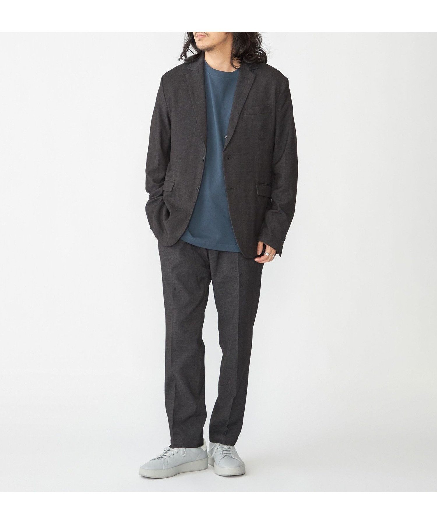 【シップス/SHIPS / MEN】の【WEB限定】SHIPS 手洗い可能 デニムライク ストレッチ セットアップ(ジャケット+パンツ) インテリア・キッズ・メンズ・レディースファッション・服の通販 founy(ファニー) 　ファッション　Fashion　メンズファッション　Fashion for Men　ボトムス　Bottoms　カットソー　Cut and Sewn Top　軽量　Lightweight, Ultra Light　シンプル　Simple, Minimal　ジャケット　Jacket, Outerwear　ストレッチ　Stretch, Stretchy Fabric　スーツ　Suit, Formalwear　セットアップ　Set-Up, Coordinated Outfit　ダウン　Down, Puffer　デニム　Denim, Jeans Material　ドローストリング　Drawstring, Pull Cord　プリーツ　Pleats, Pleated　ベーシック　Basic, Essential　おすすめ　Recommended / Our Picks　ビジネス 仕事 通勤　Business / Work / Commuting　ブラック|ID: prp329100004615665 ipo3291000000033282239