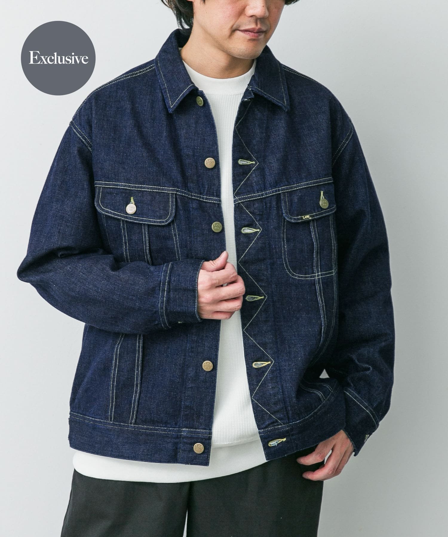 【アーバンリサーチ ドアーズ/URBAN RESEARCH DOORS / MEN】の『別注』Lee101*DOORS JACKET インテリア・キッズ・メンズ・レディースファッション・服の通販 founy(ファニー) 　ファッション　Fashion　メンズファッション　Fashion for Men　インナー　Innerwear　ジャケット　Jacket, Outerwear　ジーンズ　Jeans, Denim Pants　スウェット / スエット　Sweatshirt, Sweatwear　セットアップ　Set-Up, Coordinated Outfit　デニム　Denim, Jeans Material　定番　Standard, Basic Item　フィット　Fit, Slim Fit　別注　Limited Edition, Custom Order　S/S・春夏　SS, Spring/Summer, Warm Season　夏　Summer　2025年　2025　2025春夏・S/S　Spring/Summer 2025 SS25　ONE WASH|ID: prp329100004615680 ipo3291000000033056518