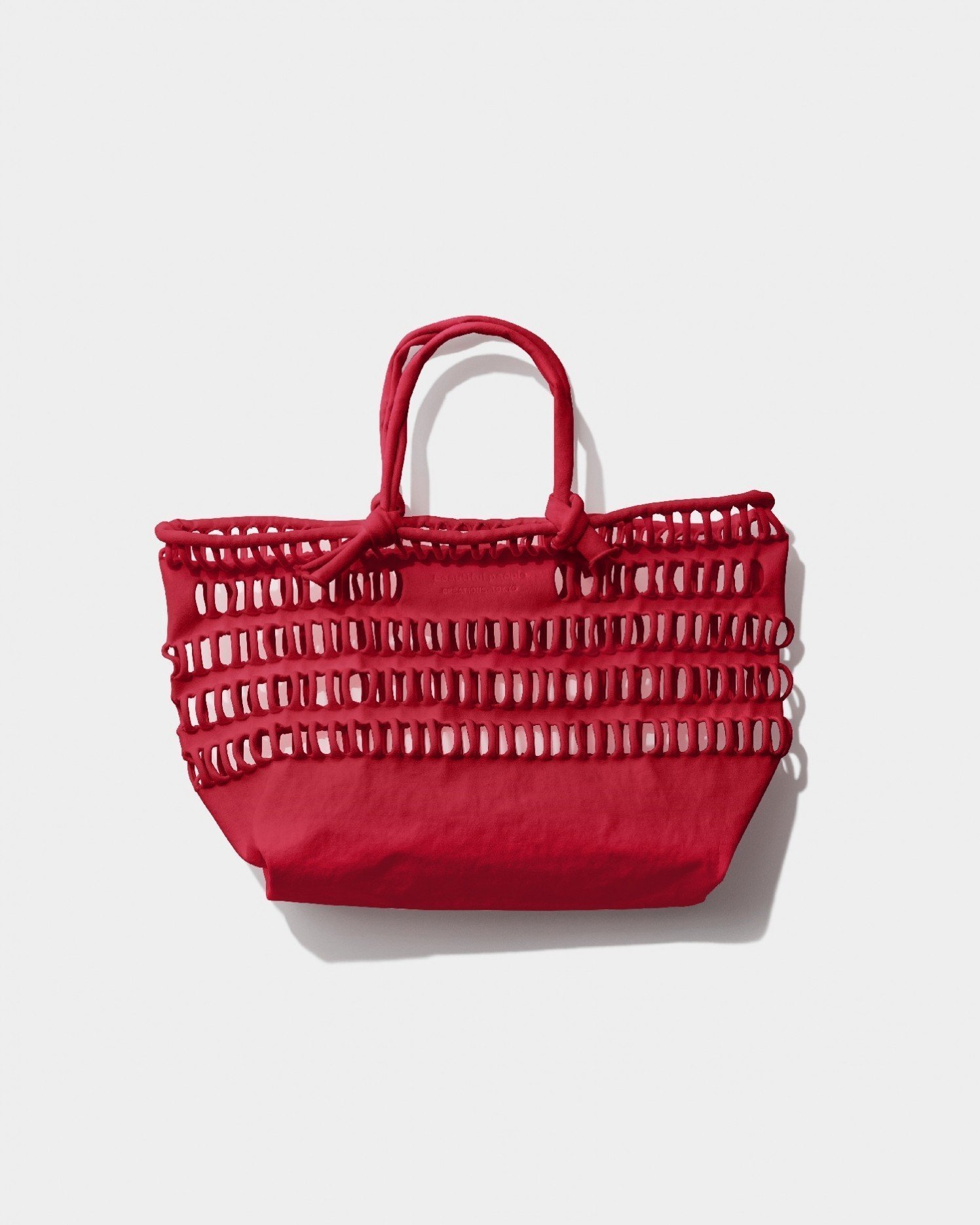 【ビューティフル ピープル/beautiful people】のkonbu knit shopping busket bag XL インテリア・キッズ・メンズ・レディースファッション・服の通販 founy(ファニー) 　ファッション　Fashion　レディースファッション　Fashion for Women　トップス・カットソー　Cut & Sew Tops　ニット　Knit Tops & Sweaters　スリット　Slit, Slit Detail　ホールガーメント　WholeGarment, Seamless Knit　cherry red|ID: prp329100004615695 ipo3291000000033056635